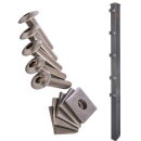 PCK-Zaunpfosten 1,03 m-Zum Einbetonieren -Mit Abdeckflachleiste-Anthrazit