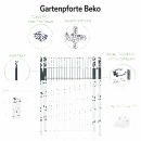 Gartenpforte Beko 1,83m-920mm-Anthrazit
