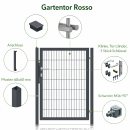 Gartentor Rosso 1,03m-1,5m (1-Flg)-Anthrazit
