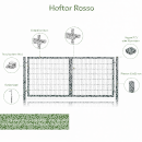 Gartentor Rosso 1,03m-1,5m (1-Flg)-Anthrazit