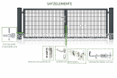 Gartentor Rosso 1,03m-6m (2-Flg)-Anthrazit