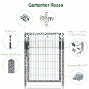 Gartentor Rosso 1,43m-1,2m (1-Flg)-Anthrazit