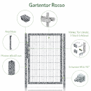 Gartentor Rosso 1,43m-4m (2-Flg)-Anthrazit