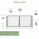 Gartentor Rosso 1,43m-4m (2-Flg)-Anthrazit