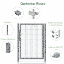 Gartentor Rosso 1,43m-6m (2-Flg)-Anthrazit