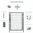 Gartentor Rosso 2,03m-6m (2-Flg)-Anthrazit