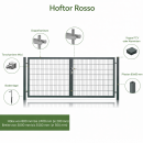 Gartentor Rosso 2,03m-6m (2-Flg)-Anthrazit