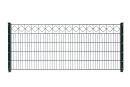 Schmuckzaun Sets 0,83m-15m l 6 Matten - 7 Pfosten-Zum Aufd&uuml;beln mit Kurzpfosten-  Inkl. Standfu&szlig;platte L300 &amp; Bolzenanker-Mit Abdeckflachleiste-Anthrazit -Karo