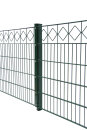 Schmuckzaun Sets 0,83m-15m l 6 Matten - 7 Pfosten-Zum Aufd&uuml;beln mit Kurzpfosten-  Inkl. Standfu&szlig;platte L300 &amp; Bolzenanker-Mit Abdeckflachleiste-Anthrazit -Karo