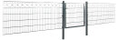 Schmuckzaun Sets 1,23m-12,5m l 5 Matten - 6 Pfosten-Zum Einbetonieren -Mit Abdeckflachleiste-Anthrazit -Karo