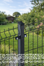 3D Stabmattenzaun Sets 1,03m-70m | 28 Matten - 29 Pfosten-Zum Einbetonieren-Anthrazit Ral 7016