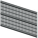 3D Stabmattenzaun Sets 1,03m-70m | 28 Matten - 29 Pfosten-Zum Einbetonieren-Anthrazit Ral 7016