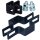 3D Stabmattenzaun Sets 1,73m-50m l 20 Matten - 21 Pfosten-Zum Einbetonieren-Anthrazit Ral 7016