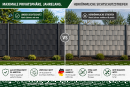 Sichtschutzstreifen Exklusiv 2,5m &ndash; Premium Zaunblende f&uuml;r Doppelstabmatten Gerillt ( Profillierte Oberfl&auml;che ) 1,35mm 1 St&uuml;ck Moosgr&uuml;n RAL 6005