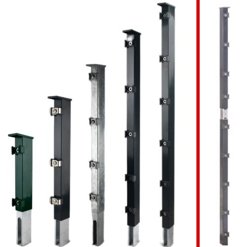 Pfosten Aufsatz für Zaunerhöhung 1200mm Anthrazit (7016) Mit Va-Klemmhalter