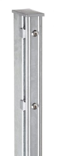 Zaunpfosten für 1,83 m Zaunhöhe Zink ( inkl. 5 Schrauben, 1 Profilleiste & Pfostenkappe )