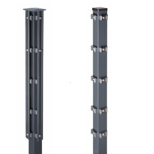 Eckpfosten-universal 1,63-Mit VA Klemmhalter-Zink - ohne Lack