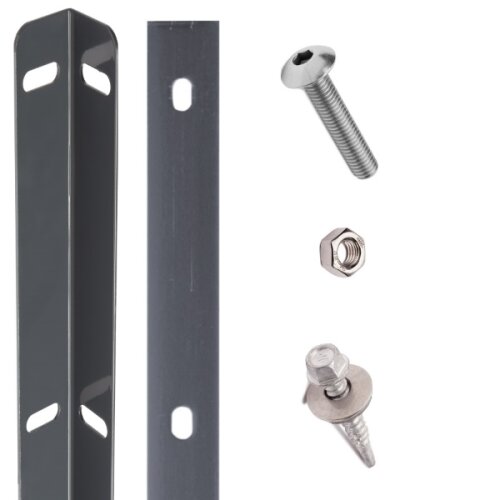 Zaunanschlussleisten 1,83 m Anthrazit RAL 7016