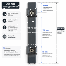 Pfosten Aufsatz f&uuml;r Zaunerh&ouml;hung 200mm Zink Mit Va-Klemmhalter