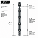 Pfosten Aufsatz f&uuml;r Zaunerh&ouml;hung 200mm Zink Mit Va-Schmetterlingshalter
