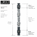 Pfosten Aufsatz f&uuml;r Zaunerh&ouml;hung 400mm Anthrazit (7016) Mit Va-Klemmhalter