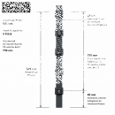 Pfosten Aufsatz f&uuml;r Zaunerh&ouml;hung 400mm Zink Mit Va-Klemmhalter