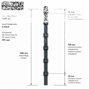Pfosten Aufsatz f&uuml;r Zaunerh&ouml;hung 400mm Zink Mit Va-Klemmhalter