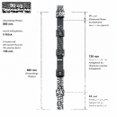 Pfosten Aufsatz f&uuml;r Zaunerh&ouml;hung 400mm Zink Mit Va-Schmetterlingshalter