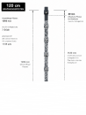 Pfosten Aufsatz f&uuml;r Zaunerh&ouml;hung 400mm Zink Mit Va-Schmetterlingshalter