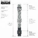 Pfosten Aufsatz f&uuml;r Zaunerh&ouml;hung 600mm Anthrazit (7016) Mit Va-Klemmhalter