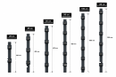 Pfosten Aufsatz f&uuml;r Zaunerh&ouml;hung 600mm Anthrazit (7016) Mit Va-Schmetterlingshalter