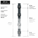 Pfosten Aufsatz f&uuml;r Zaunerh&ouml;hung 600mm Anthrazit (7016) Mit Va-Schmetterlingshalter