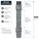 Pfosten Aufsatz f&uuml;r Zaunerh&ouml;hung 600mm Anthrazit (7016) Ohne