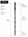 Pfosten Aufsatz f&uuml;r Zaunerh&ouml;hung 600mm Anthrazit (7016) Ohne