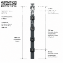 Pfosten Aufsatz f&uuml;r Zaunerh&ouml;hung 600mm Zink Mit Va-Klemmhalter