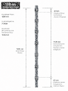 Pfosten Aufsatz f&uuml;r Zaunerh&ouml;hung 600mm Zink Mit Va-Klemmhalter