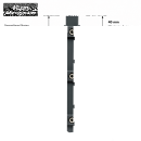 Pfosten Aufsatz f&uuml;r Zaunerh&ouml;hung 600mm Zink Mit Va-Schmetterlingshalter