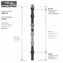 Pfosten Aufsatz f&uuml;r Zaunerh&ouml;hung 600mm Zink Mit Va-Schmetterlingshalter