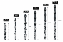Pfosten Aufsatz f&uuml;r Zaunerh&ouml;hung 800mm Anthrazit (7016) Mit Va-Schmetterlingshalter