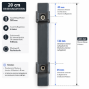 Pfosten Aufsatz f&uuml;r Zaunerh&ouml;hung 800mm Anthrazit (7016) Mit Va-Schmetterlingshalter