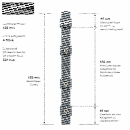 Pfosten Aufsatz f&uuml;r Zaunerh&ouml;hung 800mm Anthrazit (7016) Mit Va-Schmetterlingshalter