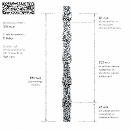 Pfosten Aufsatz f&uuml;r Zaunerh&ouml;hung 800mm Anthrazit (7016) Mit Va-Schmetterlingshalter