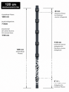 Pfosten Aufsatz f&uuml;r Zaunerh&ouml;hung 800mm Anthrazit (7016) Mit Va-Schmetterlingshalter