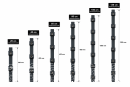 Pfosten Aufsatz f&uuml;r Zaunerh&ouml;hung 800mm Zink Mit Va-Schmetterlingshalter