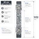 Pfosten Aufsatz f&uuml;r Zaunerh&ouml;hung 800mm Zink Mit Va-Schmetterlingshalter