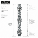 Pfosten Aufsatz f&uuml;r Zaunerh&ouml;hung 800mm Zink Mit Va-Schmetterlingshalter