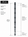 Pfosten Aufsatz f&uuml;r Zaunerh&ouml;hung 800mm Zink Mit Va-Schmetterlingshalter