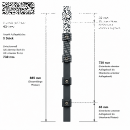 Pfosten Aufsatz f&uuml;r Zaunerh&ouml;hung 800mm Zink Ohne