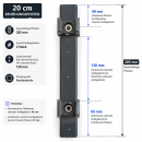 Pfosten Aufsatz f&uuml;r Zaunerh&ouml;hung 1000mm Anthrazit (7016) Mit Va-Klemmhalter
