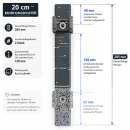 Pfosten Aufsatz f&uuml;r Zaunerh&ouml;hung 1000mm Moosgr&uuml;n (6005) Mit Va-Schmetterlingshalter